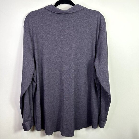 Notations womens purple button down size 1X - Picture 6 of 6